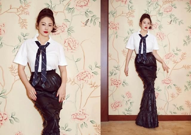 张雨绮豁出去了！鱼尾裙穿得这么紧，还能不能好好走路了？