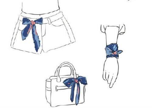  「条纹衫」春季配饰，比项链更好戴的，是妈妈的丝巾呀