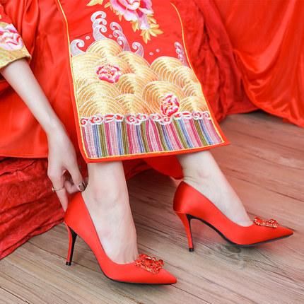 中式婚鞋，这些高跟鞋每双都很美