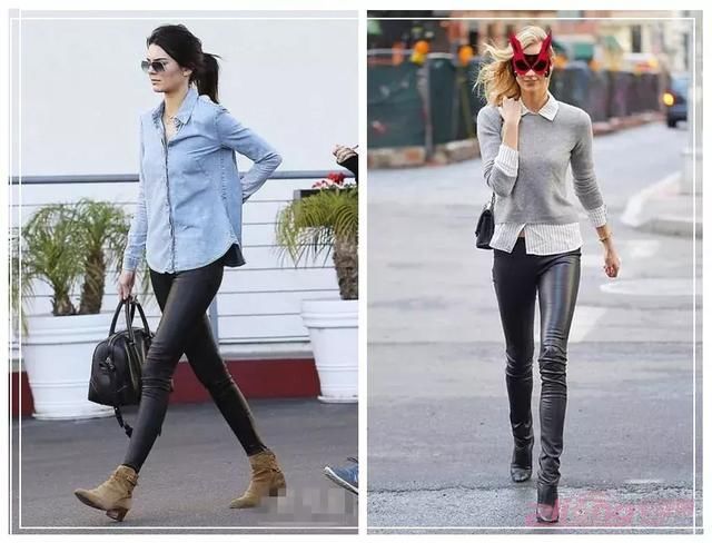 皮裤千万不要乱搭配，穿不好分分钟成“村姑”