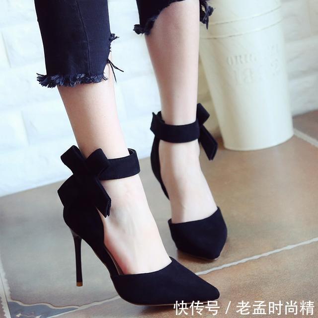 「尖头浅口细跟高跟鞋」春日出游上镜变女神,时髦细跟高跟鞋,教你来穿搭
