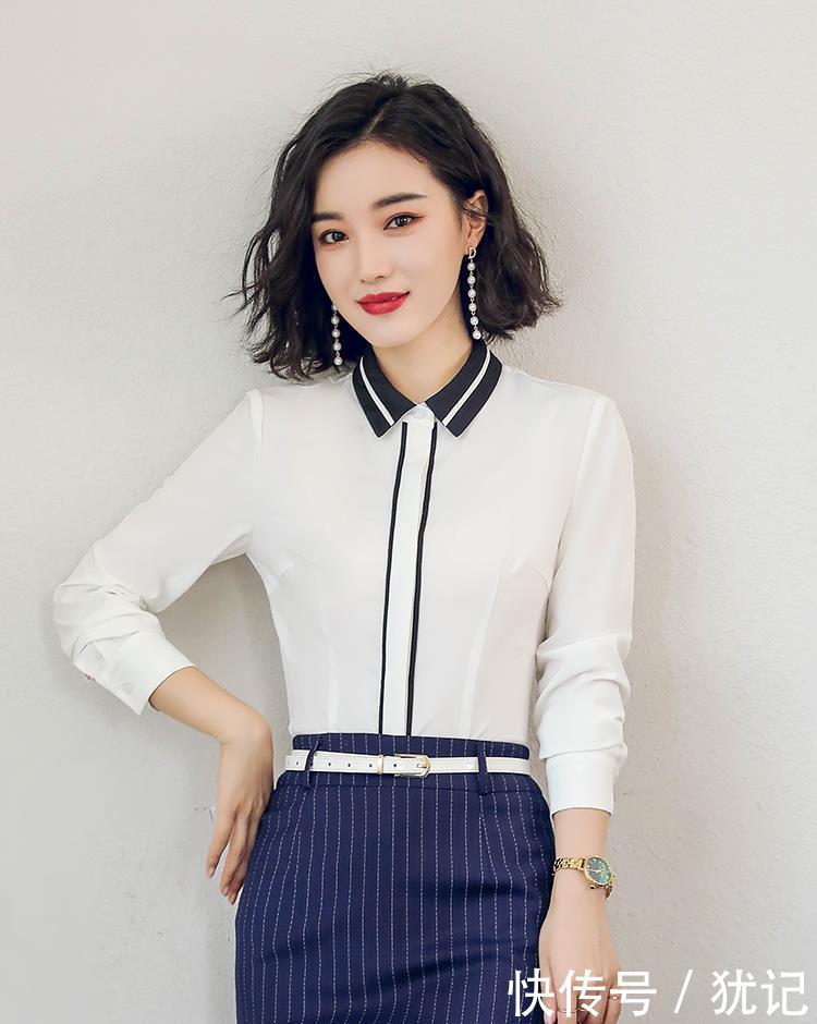  【艾尚臣职业】街拍，才发现人都穿这衬衫，迷人又洋气，妥妥少女感又不失女人味