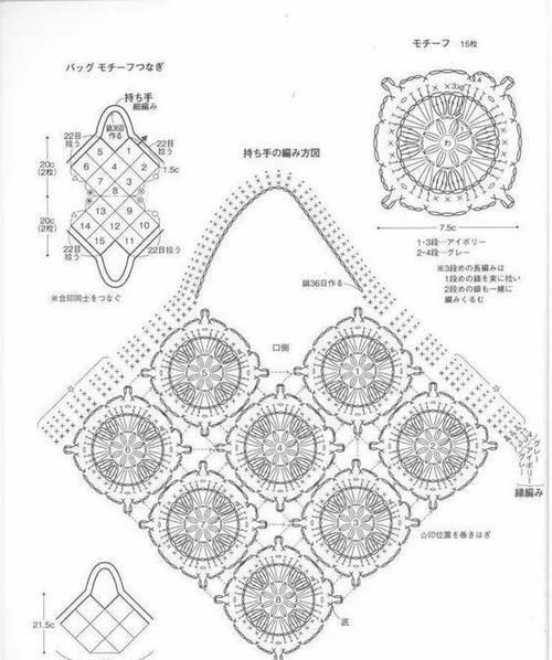  钩花：只要学会钩花片，各种各样的美包都不用买了，附钩织图解教程