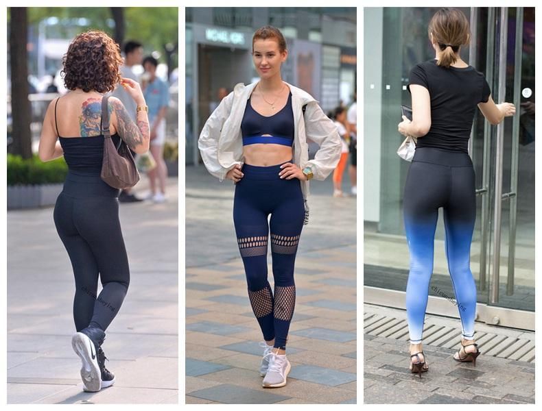 敢穿打底裤的，都自信身材好，图1、图9好的没挑了