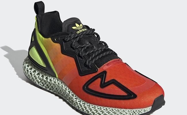  [adidas]橙黄渐变配色热情十足！这双adidas ZX 2K 4D你打几分