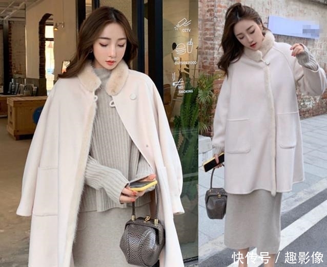 #女人#初冬:“短款大衣 裙/裤子”=小个子女人的“显高”套路!