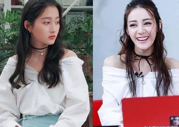 21岁关晓彤和26岁热巴同时撞衫，一个美如女神，一个却像路人