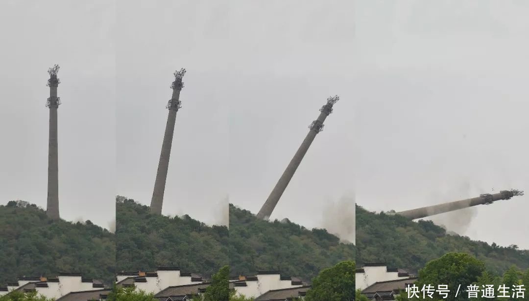  「竖立」安徽第一座跨江输电塔爆破拆除，竖立江边60年，高达113