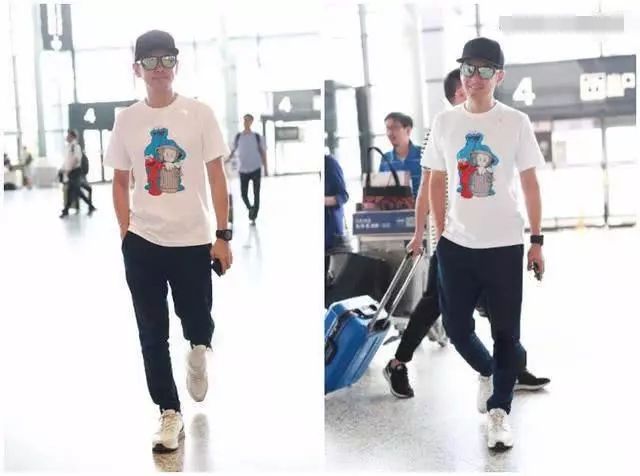 44岁林志颖胡子剃不干净，好像还穿了Kimi的T恤?网友:扮嫩真拼