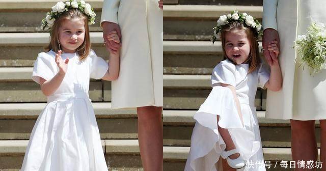 哈里大婚,凯特四穿旧衣低调登场,夏洛特公主吐舌抢镜