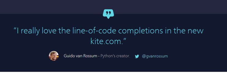 新版 Kite:实时补全代码,Python 之父都发声