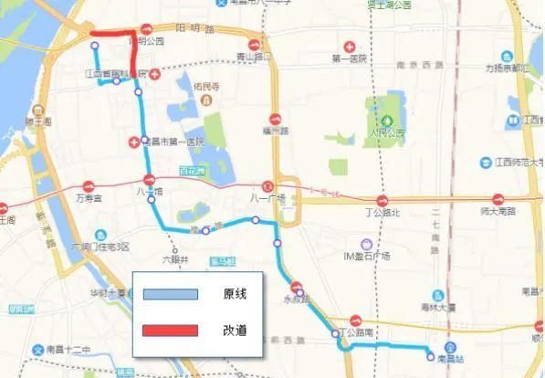  #叠山路胜利路口#最新消息：5月3日起 南昌多条公交线路调整